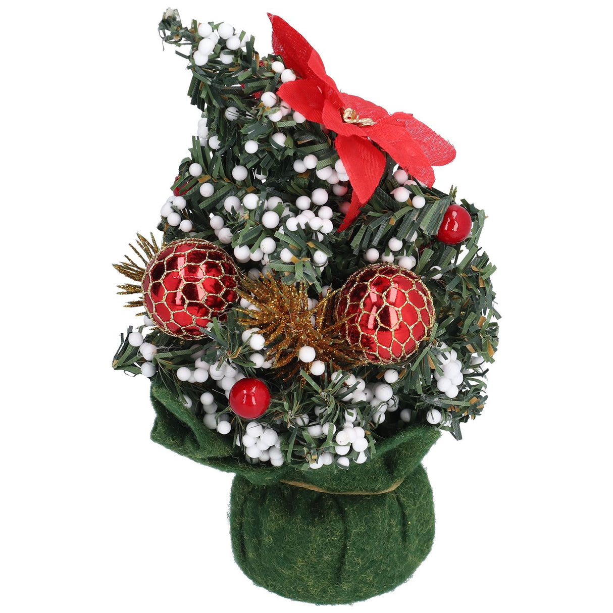 Artificial Christmas Tree Mini Exquisite Cute Bright Colors Desktop Innovative Christmas Tree OrnamentsRed