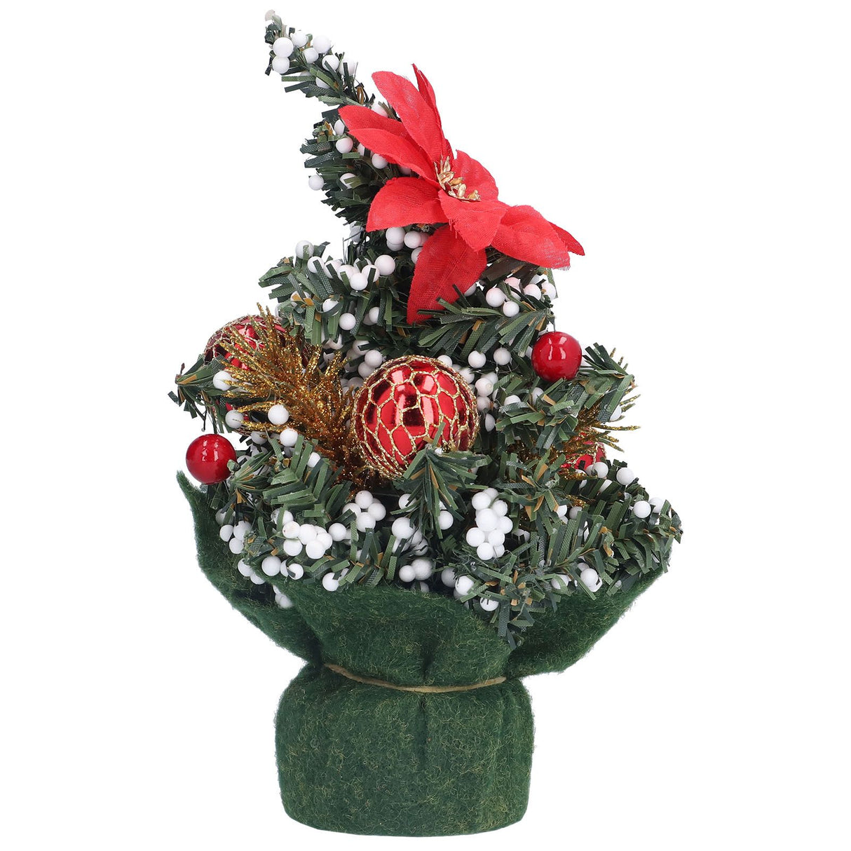 Artificial Christmas Tree Mini Exquisite Cute Bright Colors Desktop Innovative Christmas Tree OrnamentsRed