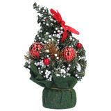 Artificial Christmas Tree Mini Exquisite Cute Bright Colors Desktop Innovative Christmas Tree OrnamentsRed - Low Angle