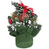 Artificial Christmas Tree Mini Exquisite Cute Bright Colors Desktop Innovative Christmas Tree OrnamentsRed - Extra Image