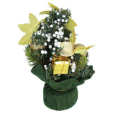 Artificial Christmas Tree Mini Exquisite Cute Bright Colors Desktop Innovative Christmas Tree OrnamentsGold - Side View