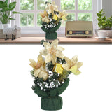 Artificial Christmas Tree Mini Exquisite Cute Bright Colors Desktop Innovative Christmas Tree OrnamentsGold