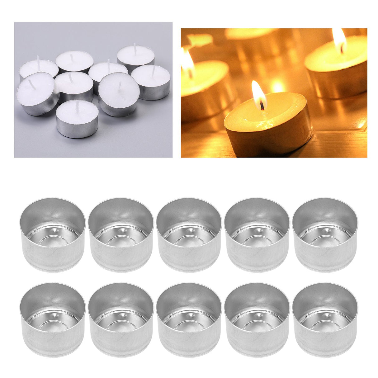 50Pcs Candle Base Longer Life Durable Heat Resistant DIY Material for Making Candles Mold Container