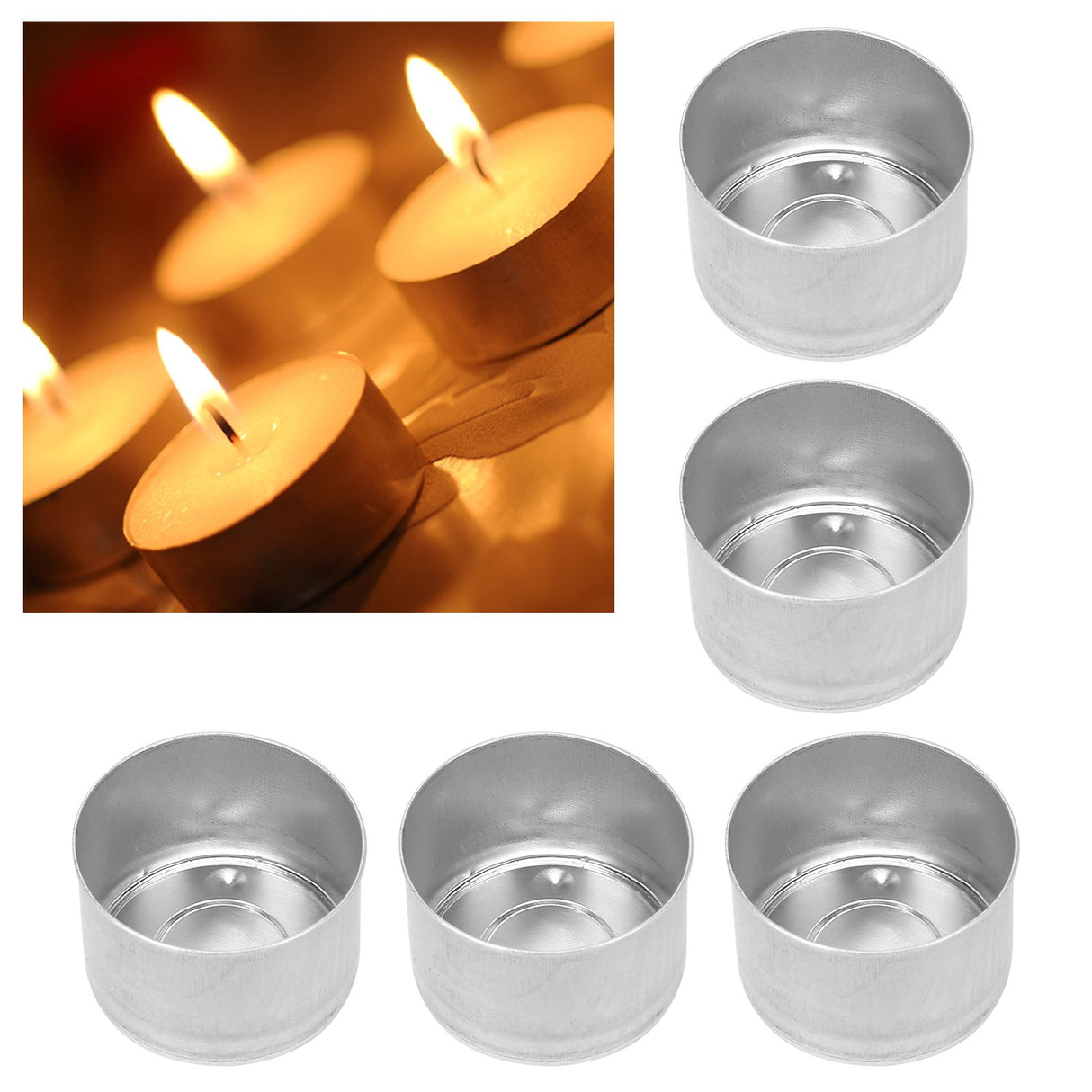 50Pcs Candle Base Longer Life Durable Heat Resistant DIY Material for Making Candles Mold Container