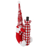 Wine Bottle Cover Faceless Baby Colorful Durable Thick Soft Wine Bottle Sweater for Christmas - Top-Down View