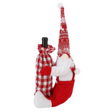 Wine Bottle Cover Faceless Baby Colorful Durable Thick Soft Wine Bottle Sweater for Christmas - Rear View