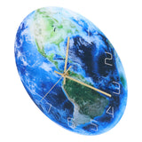 Earth Wall Clock Acrylic Silent Movement Accurate Cutting Stable Non Ticking Space Science Clock for Home Coffee Shop - Top-Down View