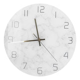 Simple Marble Wall Clock Fashion Cracked Acrylic Material UV Printing Clock Living Room Decoration - Front View