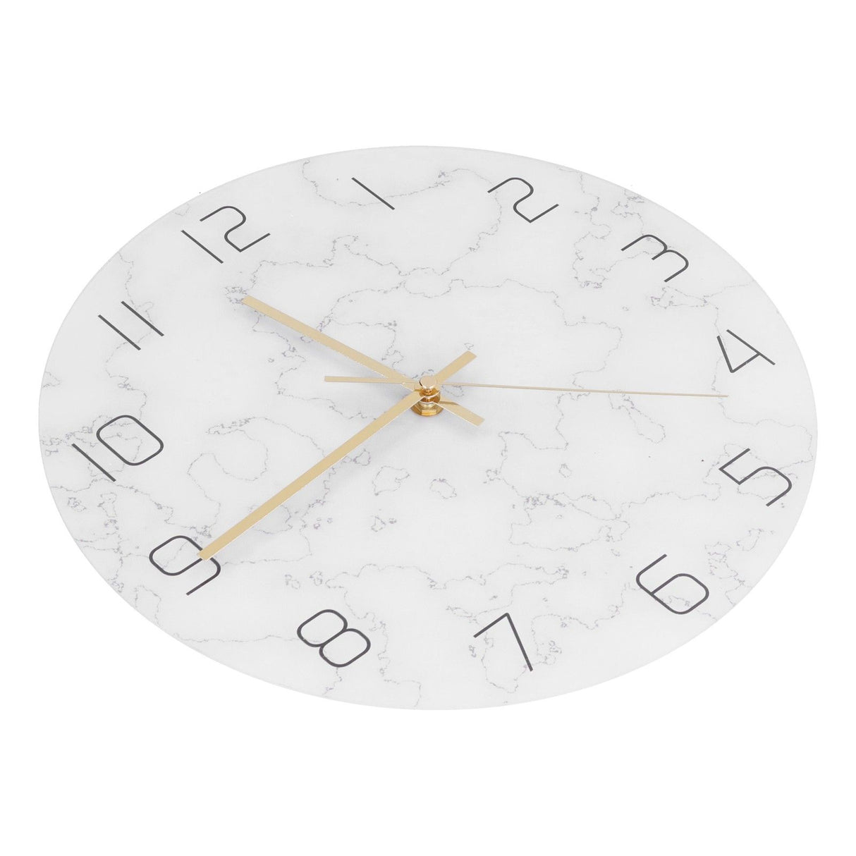 Simple Marble Wall Clock Fashion Cracked Acrylic Material UV Printing Clock Living Room Decoration