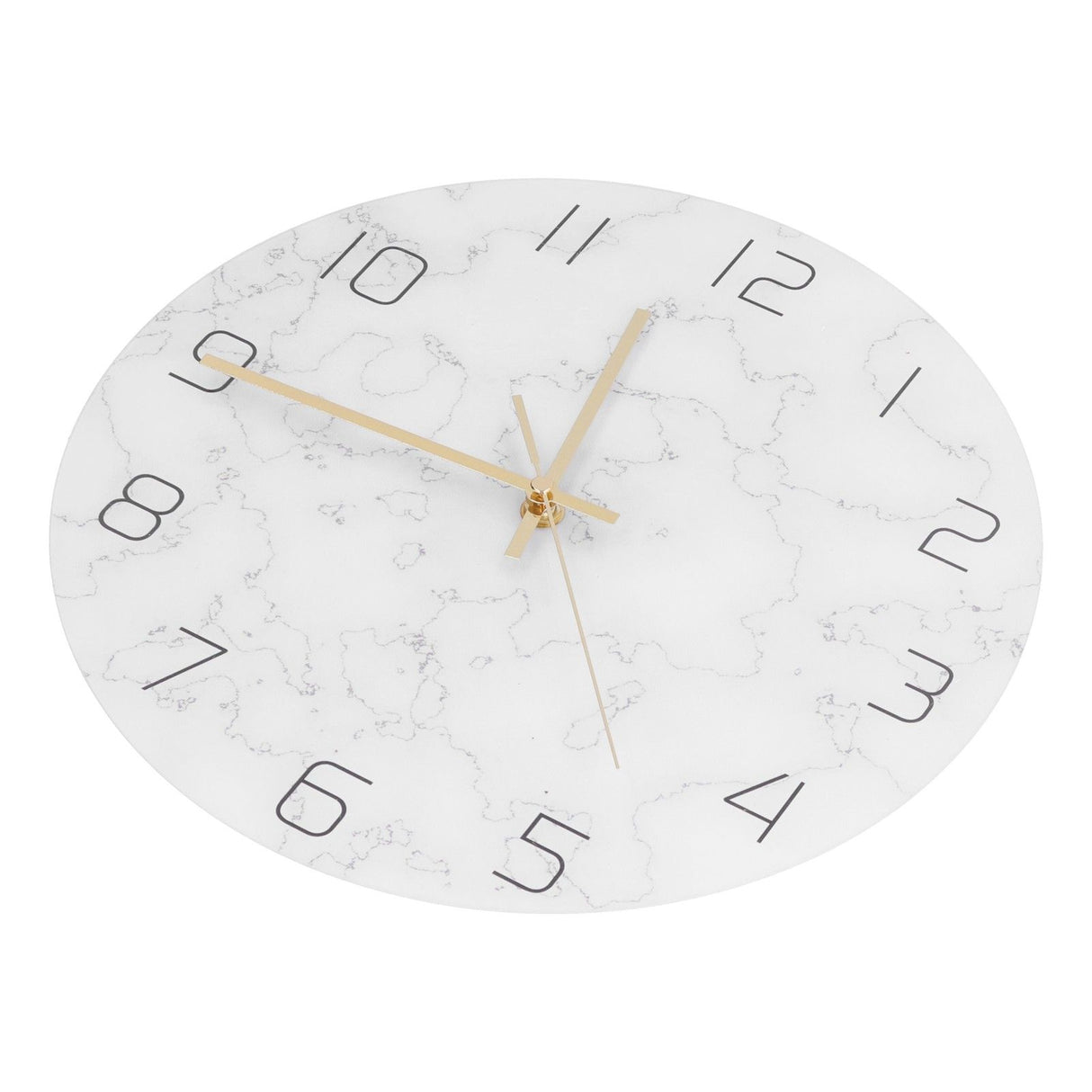 Simple Marble Wall Clock Fashion Cracked Acrylic Material UV Printing Clock Living Room Decoration