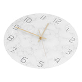 Simple Marble Wall Clock Fashion Cracked Acrylic Material UV Printing Clock Living Room Decoration