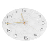 Simple Marble Wall Clock Fashion Cracked Acrylic Material UV Printing Clock Living Room Decoration - Rear View