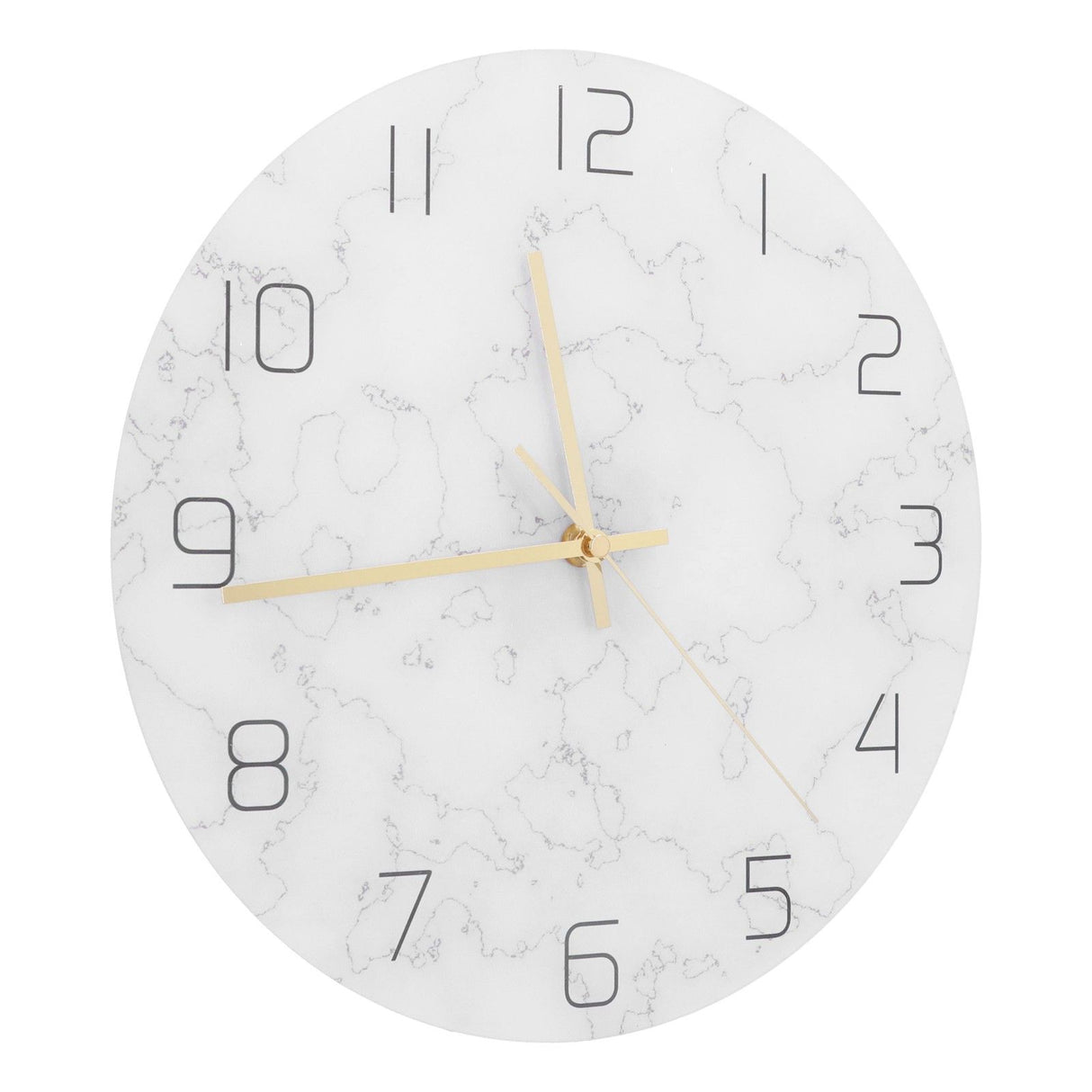 Simple Marble Wall Clock Fashion Cracked Acrylic Material UV Printing Clock Living Room Decoration