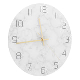 Simple Marble Wall Clock Fashion Cracked Acrylic Material UV Printing Clock Living Room Decoration