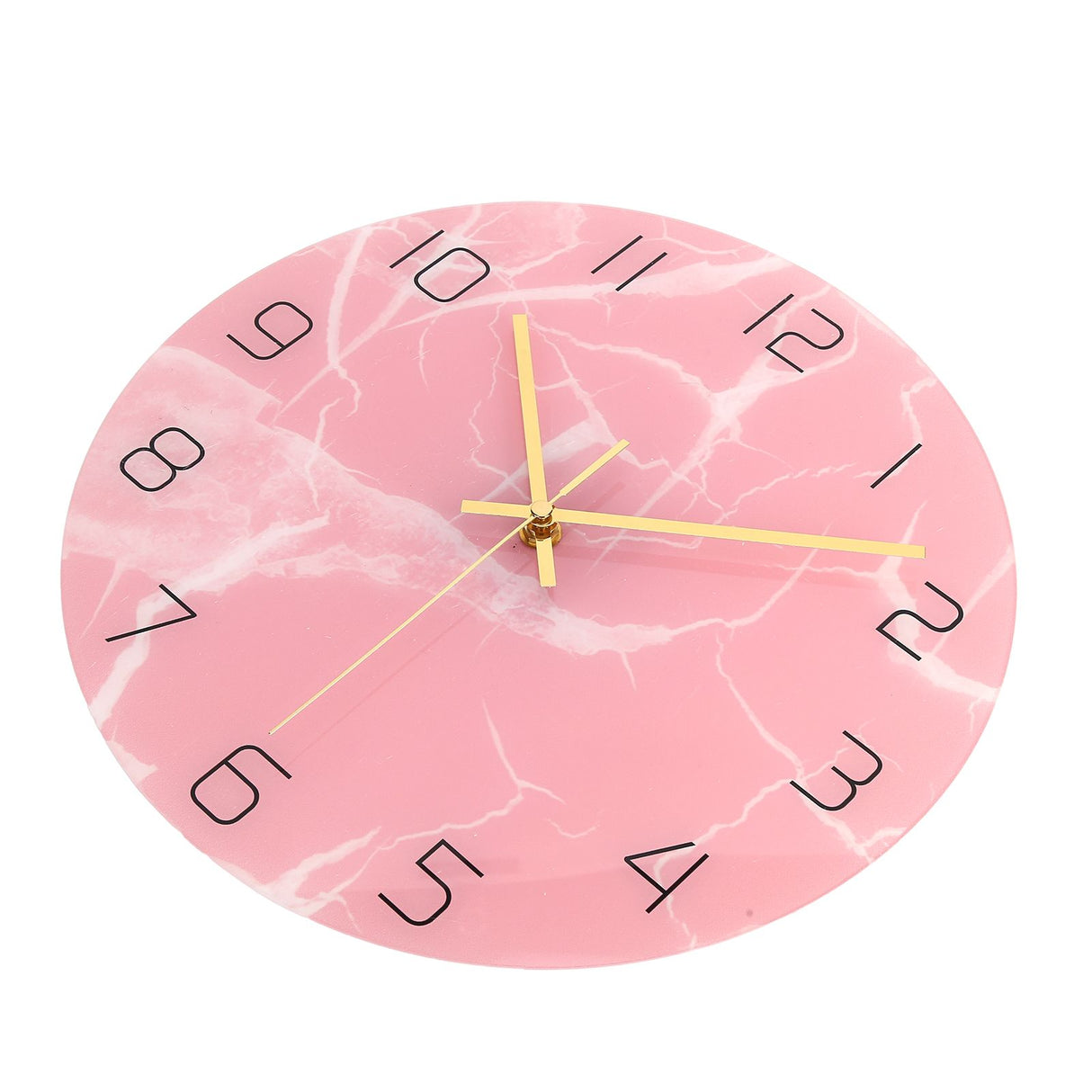 Innovative Pink Wall Clock Acrylic UV Printing Clock for Living Room Home Bedroom
