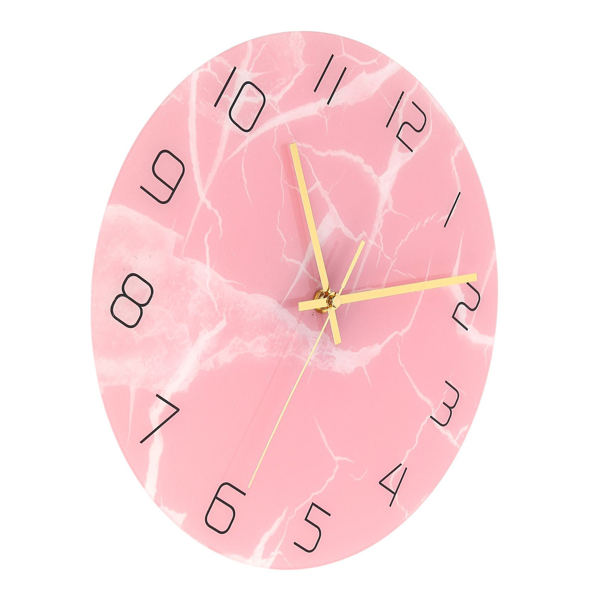 Innovative Pink Wall Clock Acrylic UV Printing Clock for Living Room Home Bedroom
