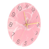 Innovative Pink Wall Clock Acrylic UV Printing Clock for Living Room Home Bedroom - 45-Degree Angle