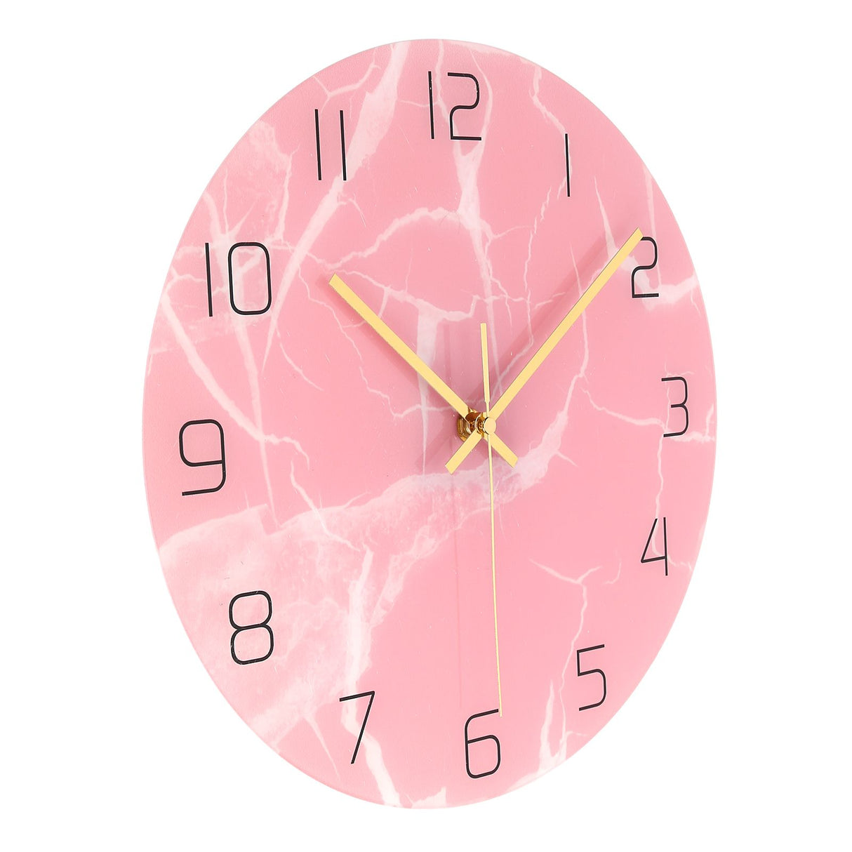 Innovative Pink Wall Clock Acrylic UV Printing Clock for Living Room Home Bedroom