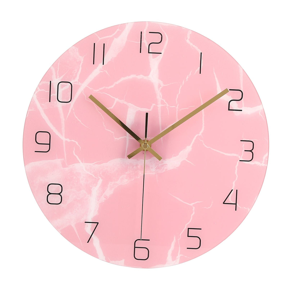 Innovative Pink Wall Clock Acrylic UV Printing Clock for Living Room Home Bedroom