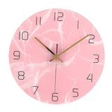 Innovative Pink Wall Clock Acrylic UV Printing Clock for Living Room Home Bedroom - Close-Up Angle