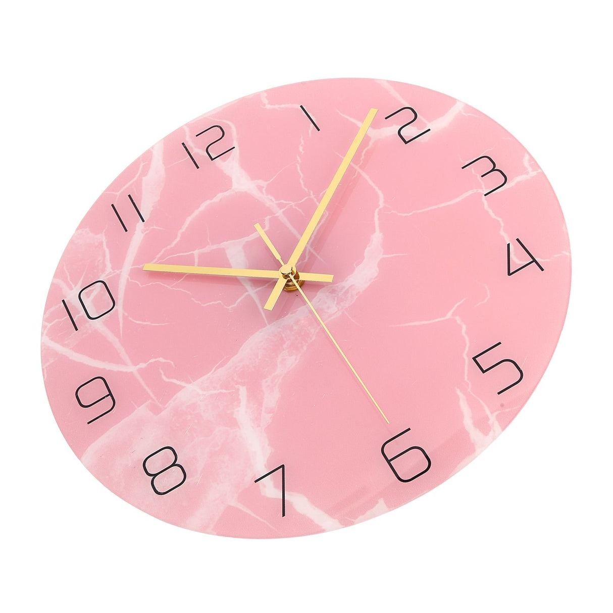 Innovative Pink Wall Clock Acrylic UV Printing Clock for Living Room Home Bedroom
