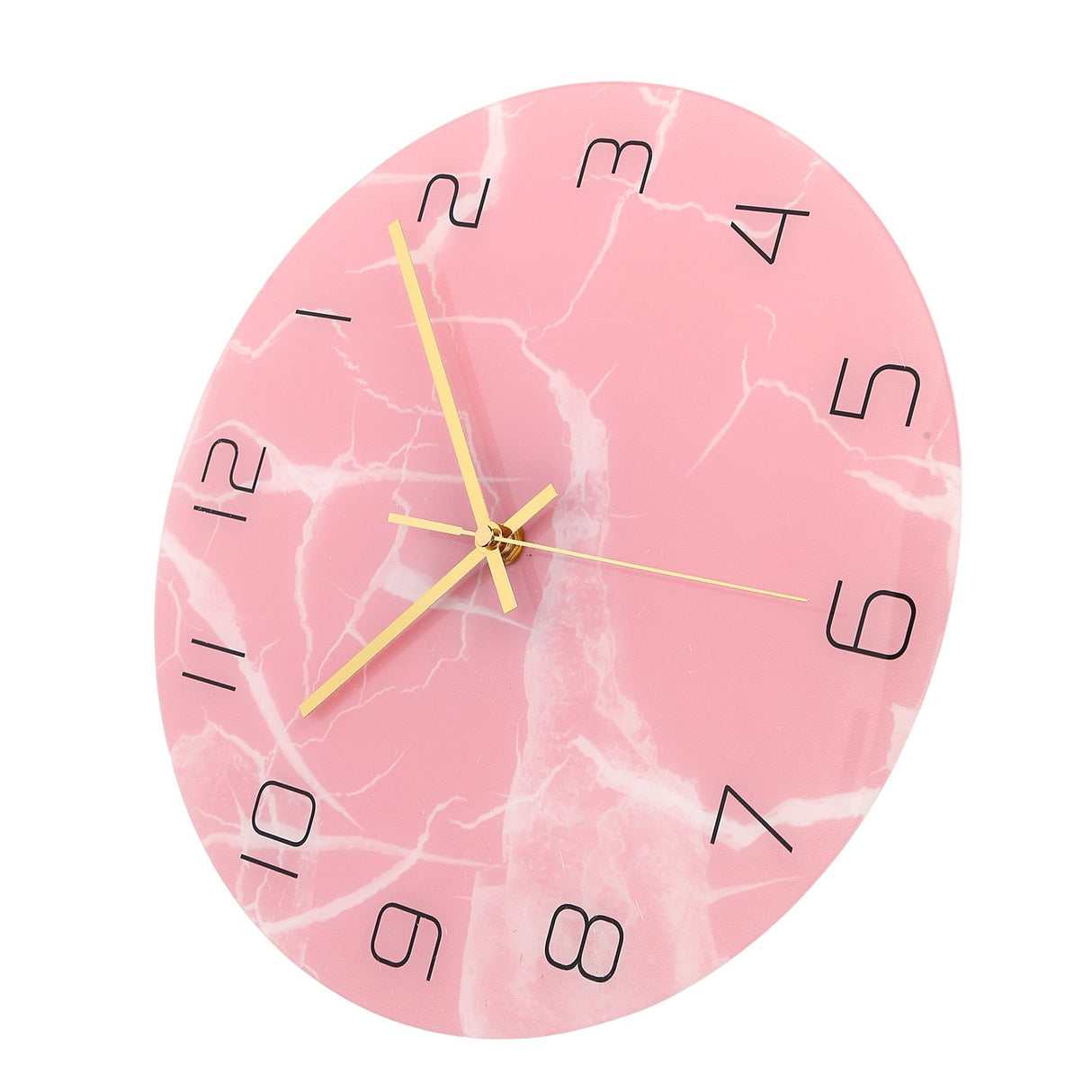Innovative Pink Wall Clock Acrylic UV Printing Clock for Living Room Home Bedroom