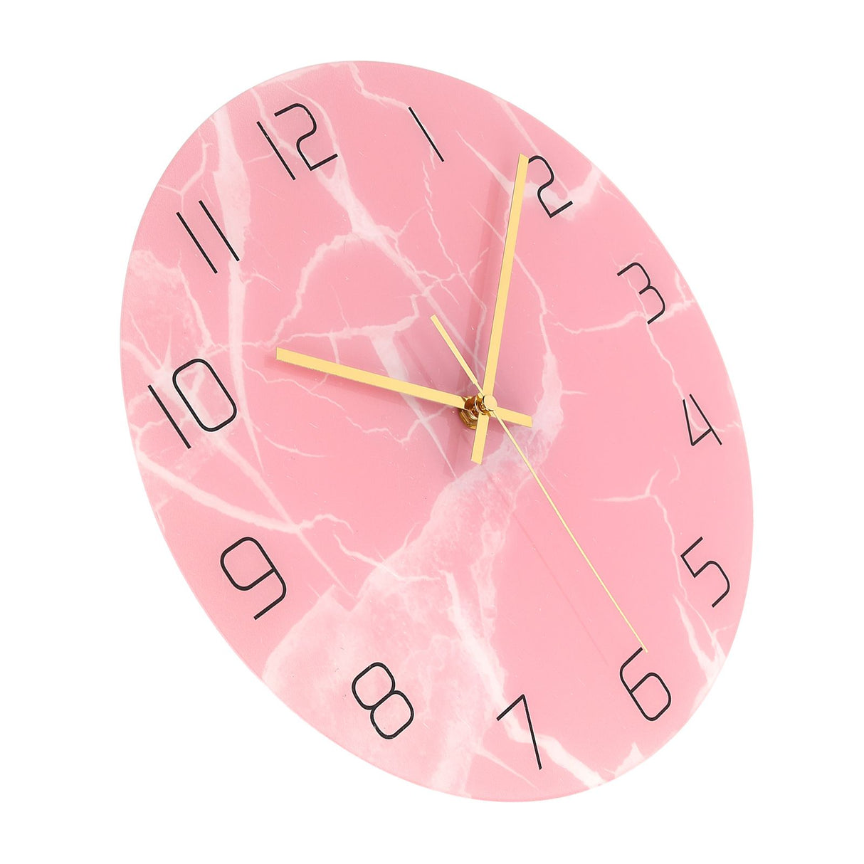 Innovative Pink Wall Clock Acrylic UV Printing Clock for Living Room Home Bedroom