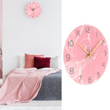 Innovative Pink Wall Clock Acrylic UV Printing Clock for Living Room Home Bedroom - Extra Image