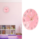 Innovative Pink Wall Clock Acrylic UV Printing Clock for Living Room Home Bedroom - Extra Image