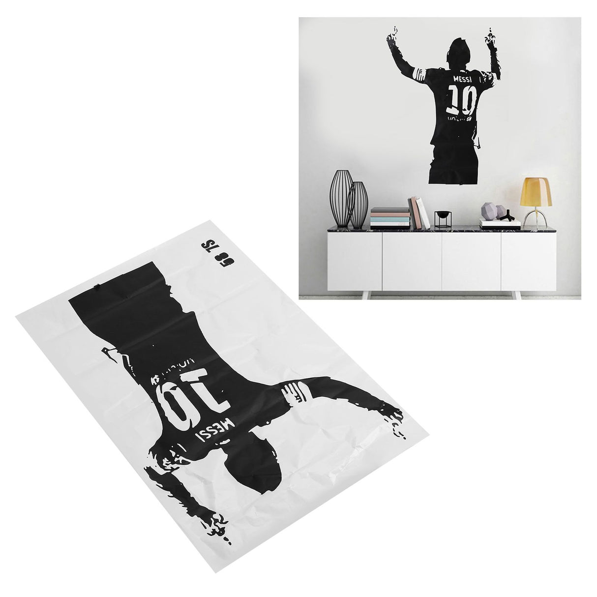 Sporter Pattern Self Adhesive Wall Sticker Background Decoration for Bedroom Living Room