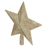 Star Tree Topper Decorated Golden Light Weight Shiny Mini Christmas Tree Topper for Home Shop - Rear View