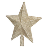 Star Tree Topper Decorated Golden Light Weight Shiny Mini Christmas Tree Topper for Home Shop - Close-Up Angle