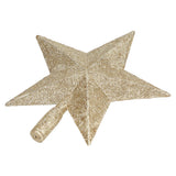 Star Tree Topper Decorated Golden Light Weight Shiny Mini Christmas Tree Topper for Home Shop - Low Angle