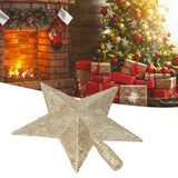 Star Tree Topper Decorated Golden Light Weight Shiny Mini Christmas Tree Topper for Home Shop