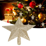 Star Tree Topper Decorated Golden Light Weight Shiny Mini Christmas Tree Topper for Home Shop