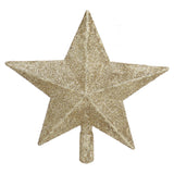 Star Tree Topper Decorated Golden Light Weight Shiny Mini Christmas Tree Topper for Home Shop - Extra Image