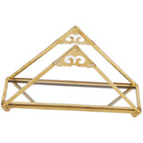 Mirror Jewelry Tray Glass Perfume Storage Tray Jewelry Plate Golden Metal Decorative Tray