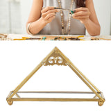 Mirror Jewelry Tray Glass Perfume Storage Tray Jewelry Plate Golden Metal Decorative Tray - Extra Image