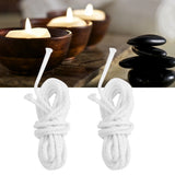 2pcs Candle Wicks Good Oil Absorbency Combustion Durable Braid Cotton Candle Wick for DIY Oil Lamp2.6mm
