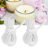 2pcs Candle Wicks Good Oil Absorbency Combustion Durable Braid Cotton Candle Wick for DIY Oil Lamp4mm