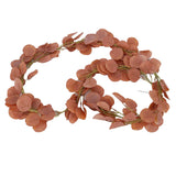 Fake Leaves Fabric Simulated Exquisite Greenery Eucalyptus Garland for Home WeddingRed