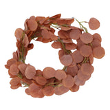 Fake Leaves Fabric Simulated Exquisite Greenery Eucalyptus Garland for Home WeddingRed