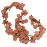 Fake Leaves Fabric Simulated Exquisite Greenery Eucalyptus Garland for Home WeddingRed