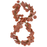 Fake Leaves Fabric Simulated Exquisite Greenery Eucalyptus Garland for Home WeddingRed