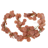 Fake Leaves Fabric Simulated Exquisite Greenery Eucalyptus Garland for Home WeddingRed - Extra Image