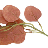 Fake Leaves Fabric Simulated Exquisite Greenery Eucalyptus Garland for Home WeddingRed - Extra Image