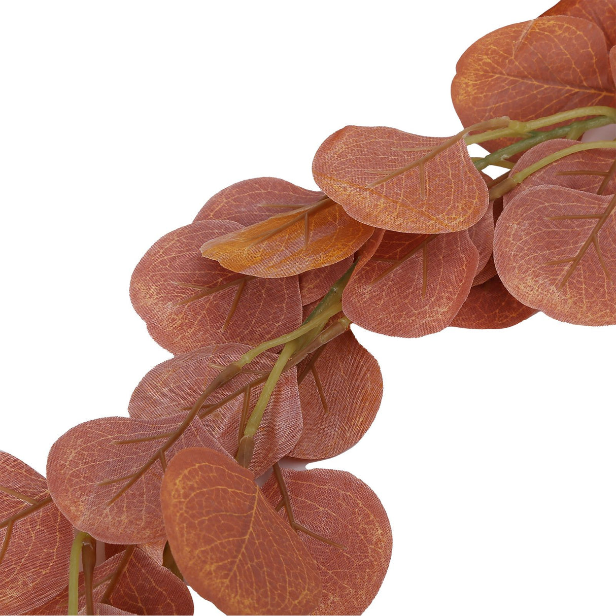 Fake Leaves Fabric Simulated Exquisite Greenery Eucalyptus Garland for Home WeddingRed