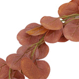 Fake Leaves Fabric Simulated Exquisite Greenery Eucalyptus Garland for Home WeddingRed - Extra Image