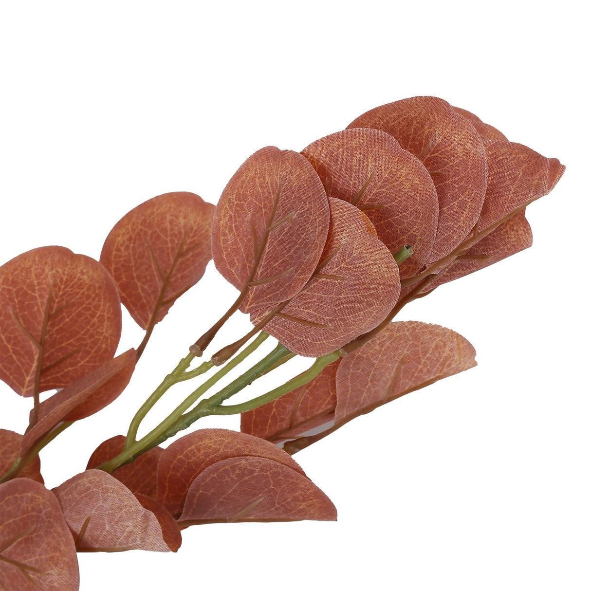 Fake Leaves Fabric Simulated Exquisite Greenery Eucalyptus Garland for Home WeddingRed