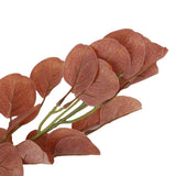 Fake Leaves Fabric Simulated Exquisite Greenery Eucalyptus Garland for Home WeddingRed - Extra Image